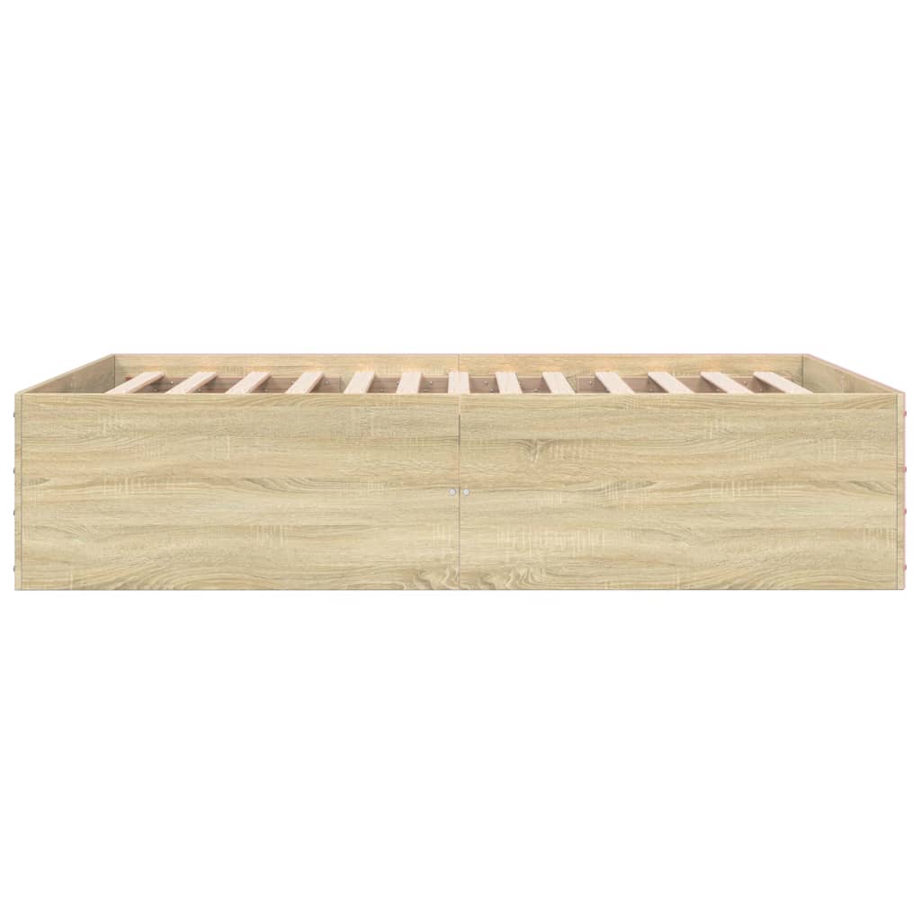 Sengeramme sonoma eik 140x200 cm konstruert tre