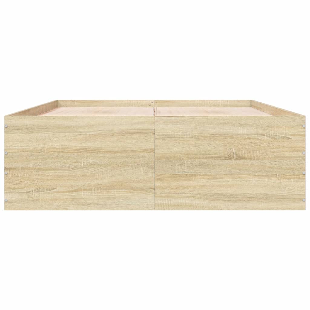 Sengeramme sonoma eik 120x200 cm konstruert tre