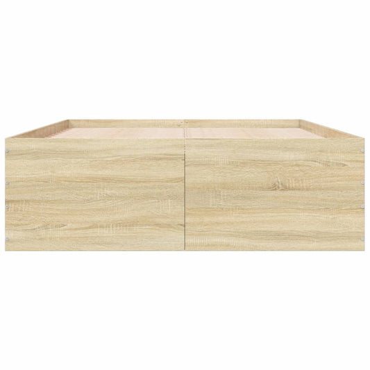Sengeramme sonoma eik 120x200 cm konstruert tre