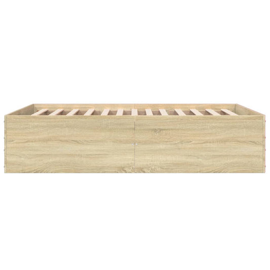 Sengeramme sonoma eik 120x200 cm konstruert tre