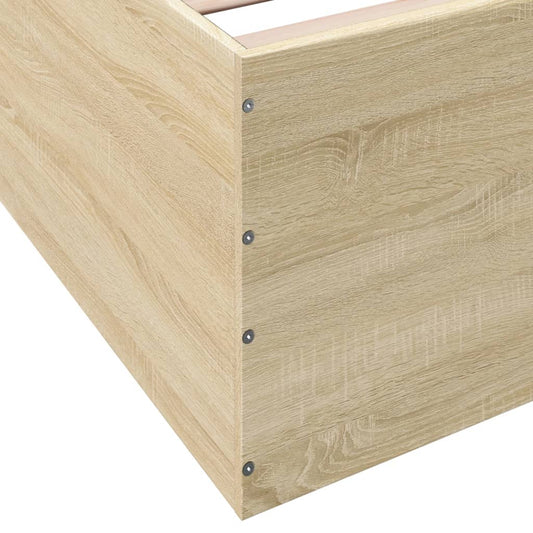 Sengeramme sonoma eik 120x200 cm konstruert tre