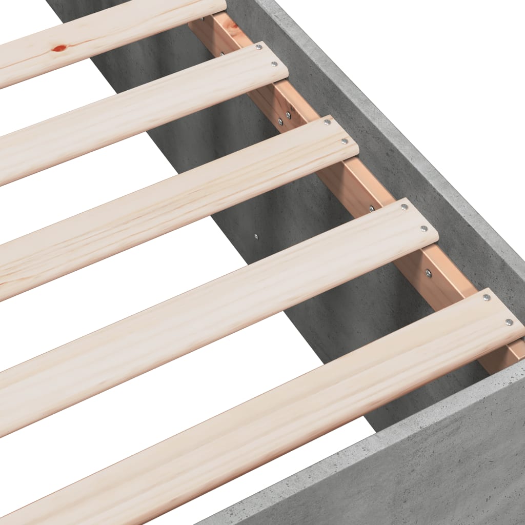 Sengeramme betonggrå 120x200 cm konstruert tre