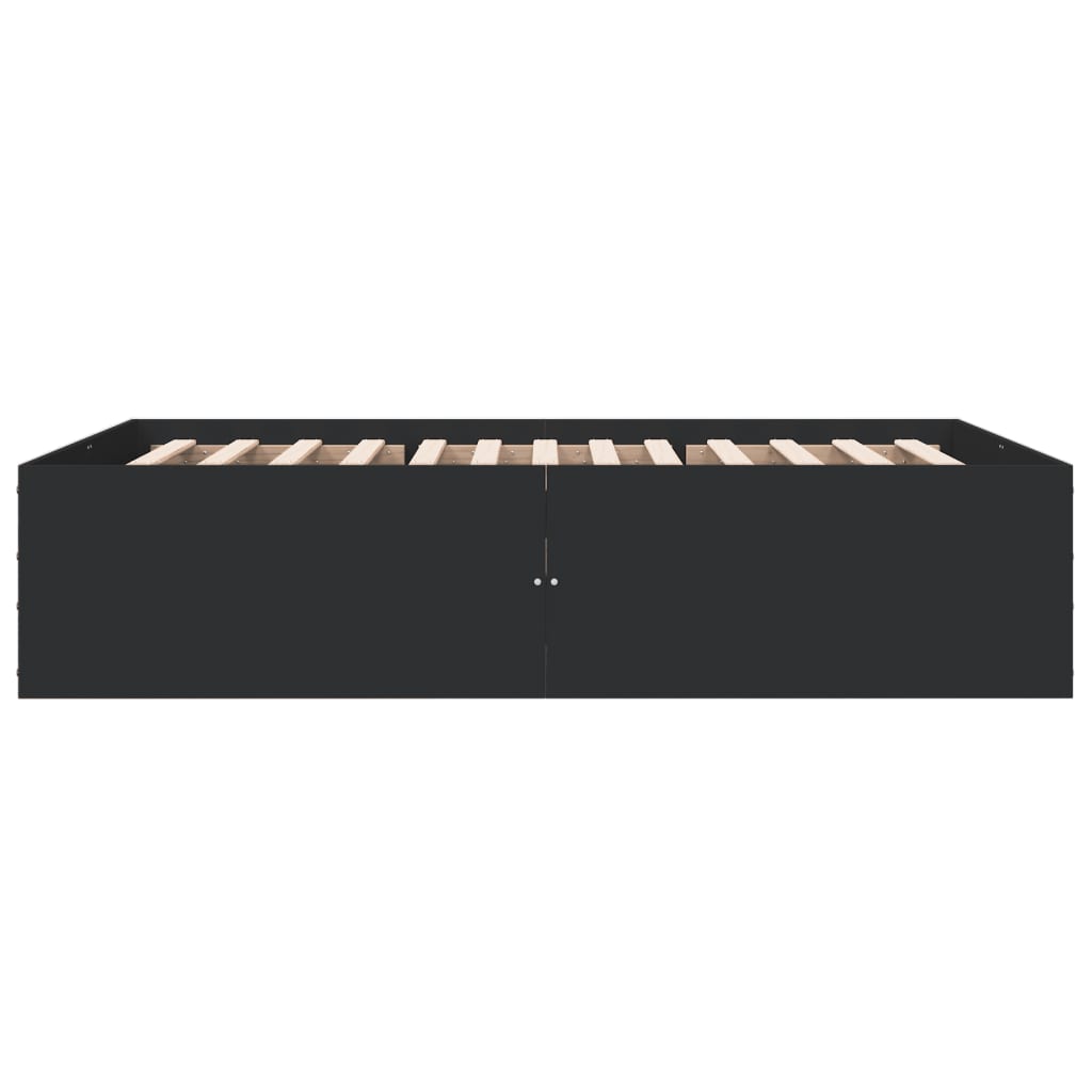 Sengeramme svart 140x190 cm konstruert tre