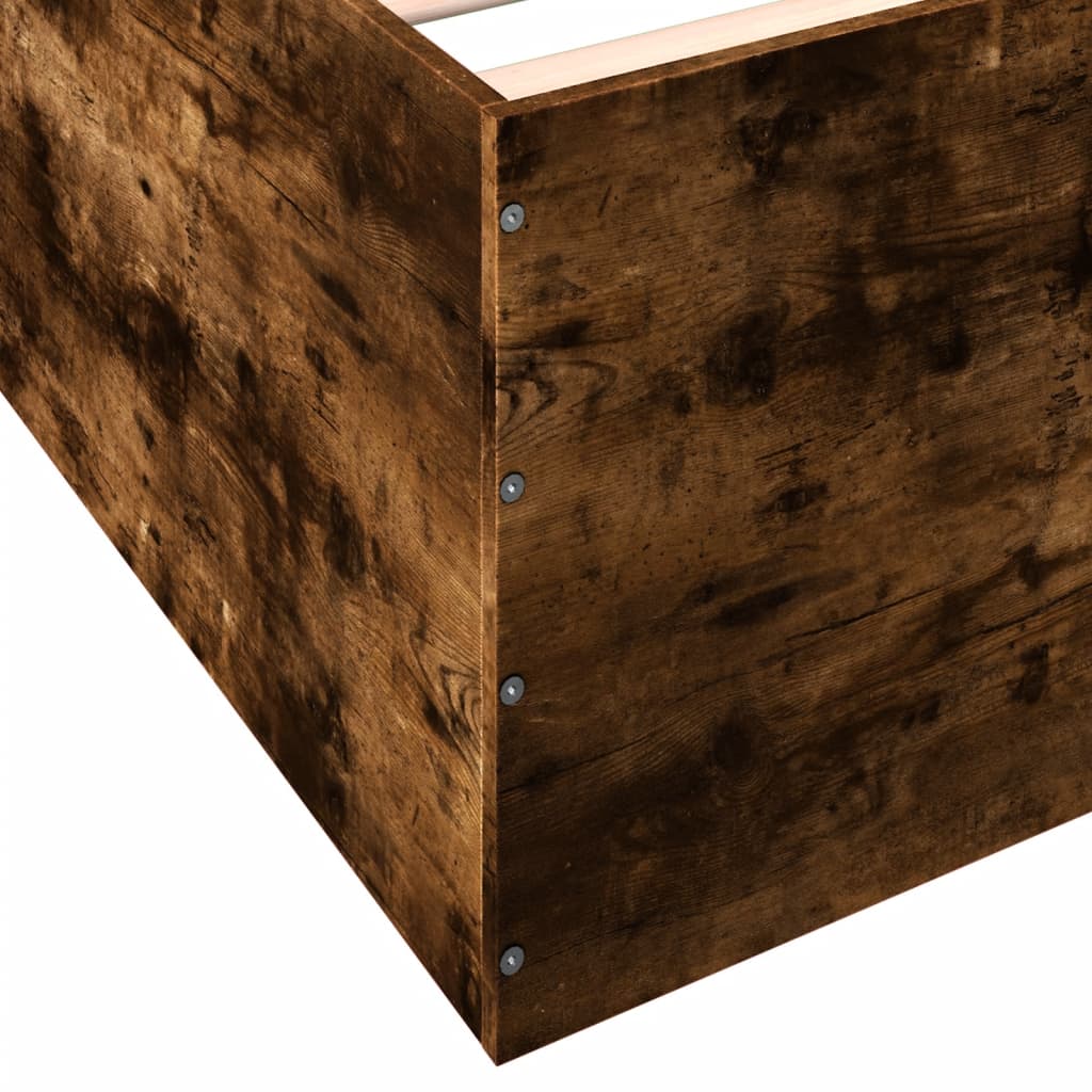 Sengeramme røkt eik 140x190 cm konstruert tre