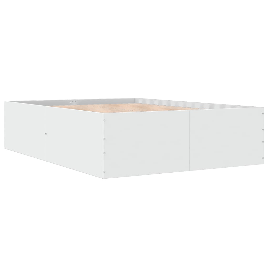 Sengeramme hvit 135x190 cm konstruert tre