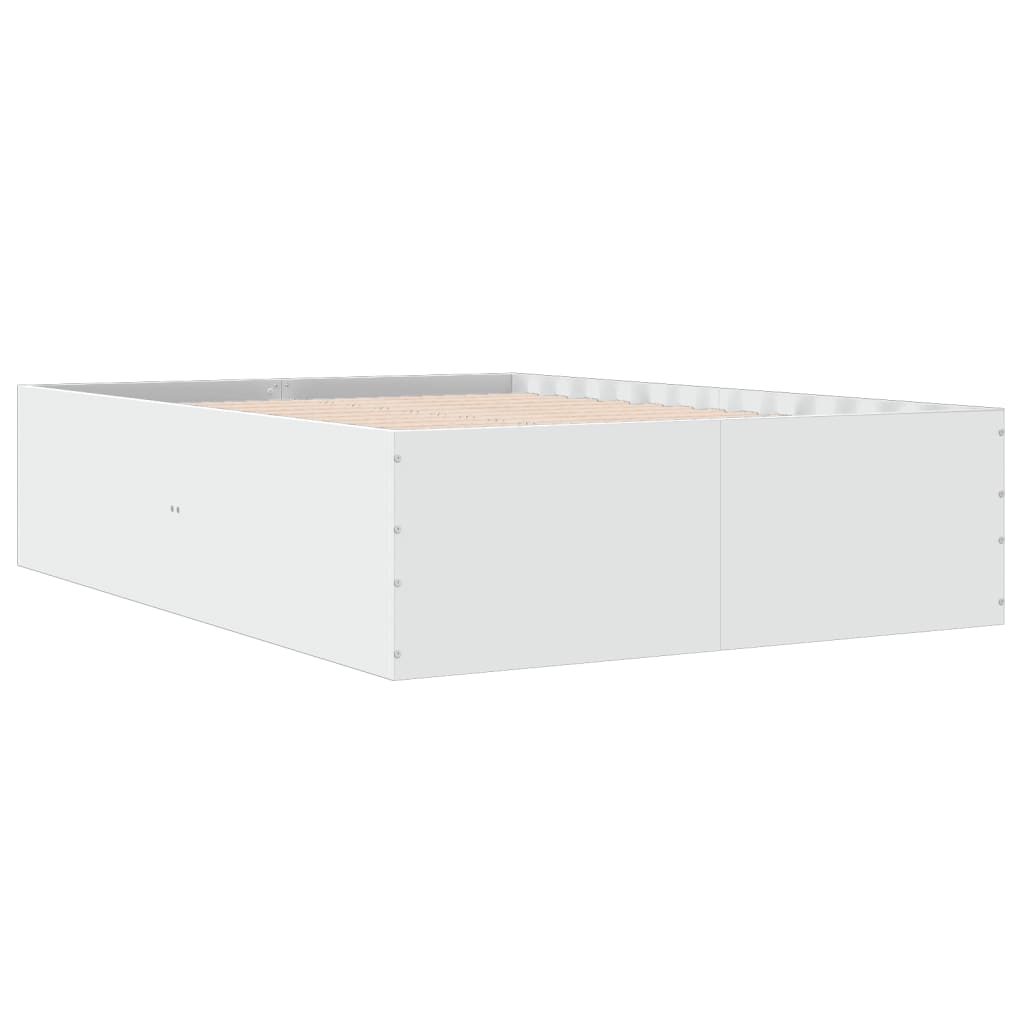 Sengeramme hvit 135x190 cm konstruert tre