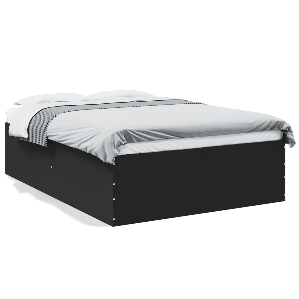Sengeramme svart 135x190 cm konstruert tre