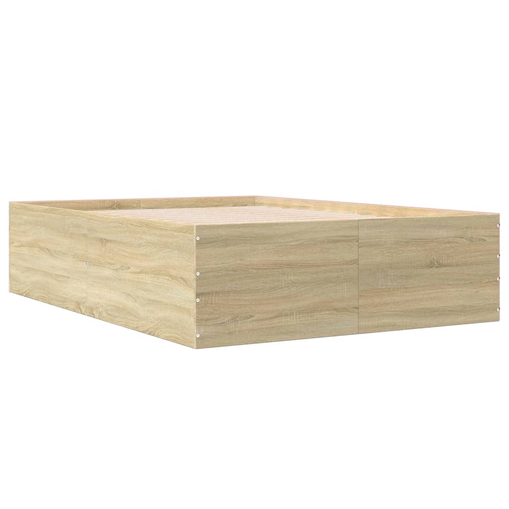 Sengeramme sonoma eik 135x190 cm konstruert tre