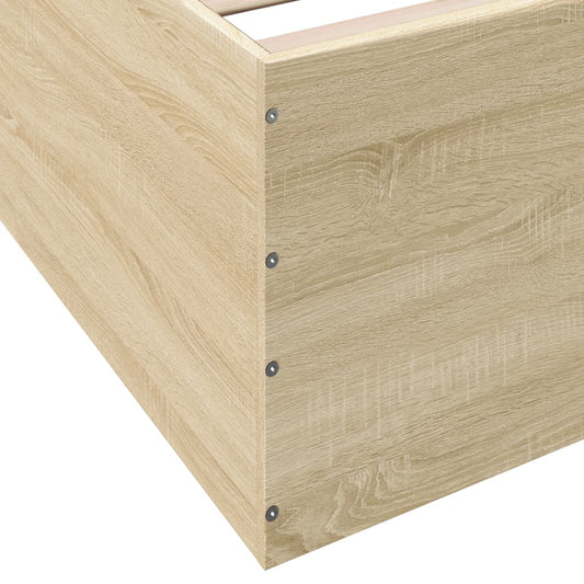 Sengeramme sonoma eik 135x190 cm konstruert tre
