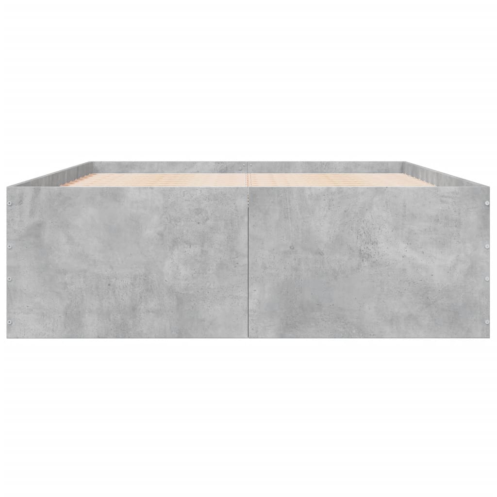 Sengeramme betonggrå 135x190 cm konstruert tre