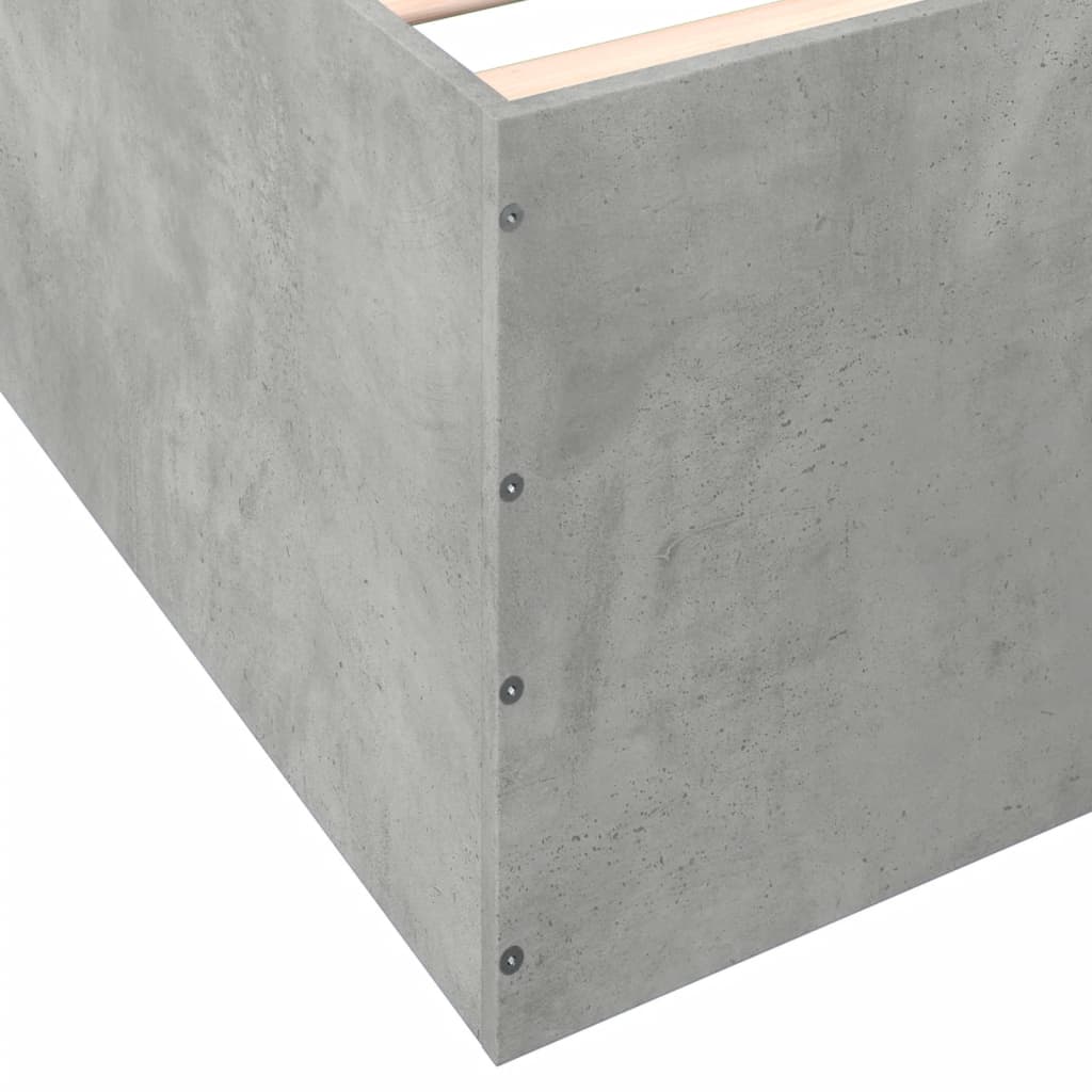 Sengeramme betonggrå 135x190 cm konstruert tre