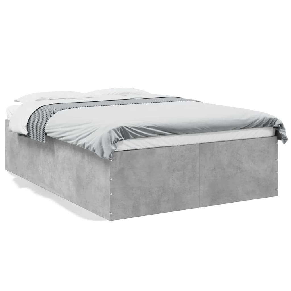 Sengeramme betonggrå 135x190 cm konstruert tre