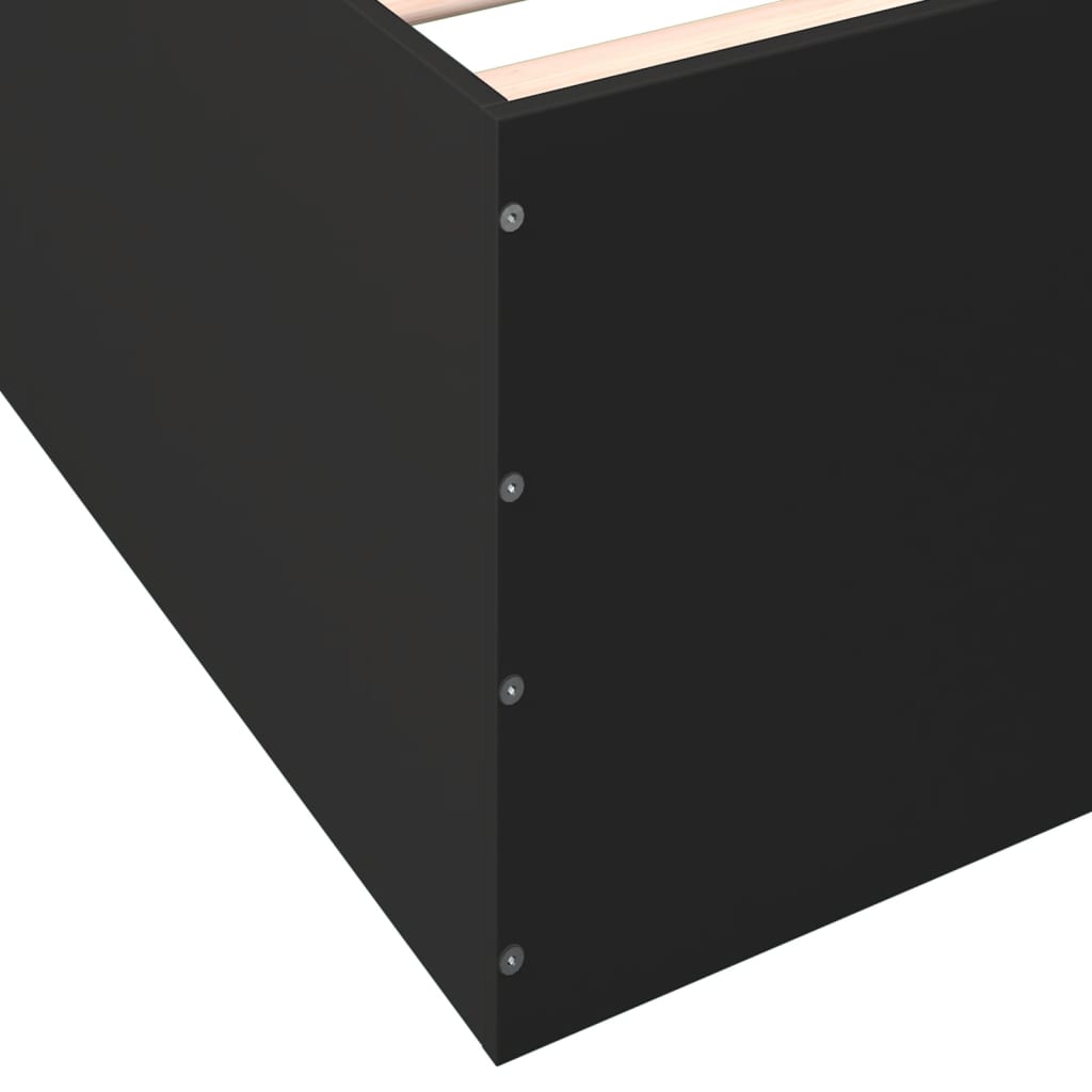 Sengeramme svart 120x190 cm konstruert tre