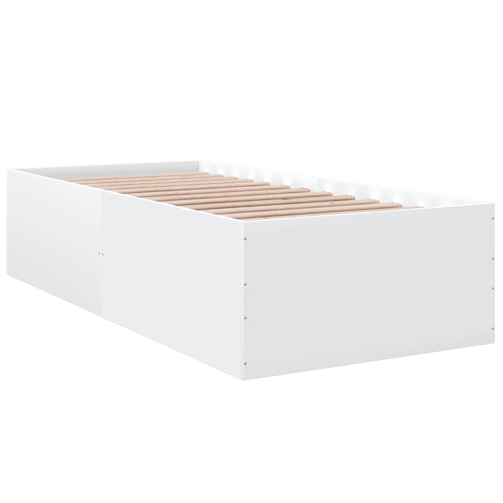 Sengeramme hvit 100x200 cm konstruert tre