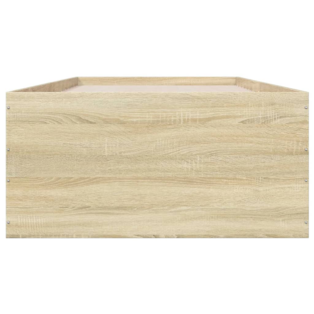 Sengeramme sonoma eik 100x200 cm konstruert tre