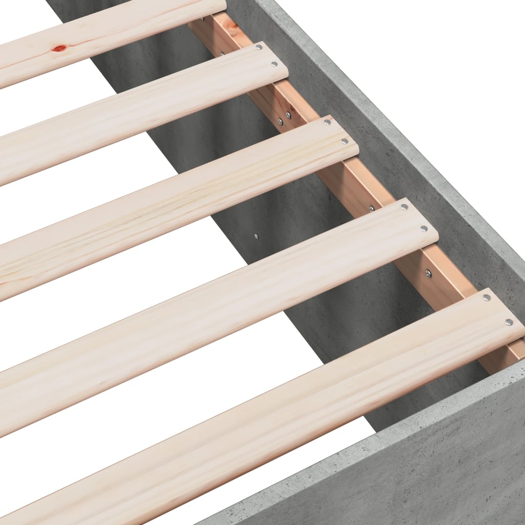 Sengeramme betonggrå 100x200 cm konstruert tre