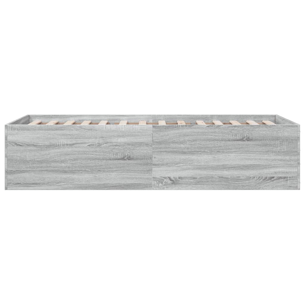 Sengeramme grå sonoma 100x200 cm konstruert tre