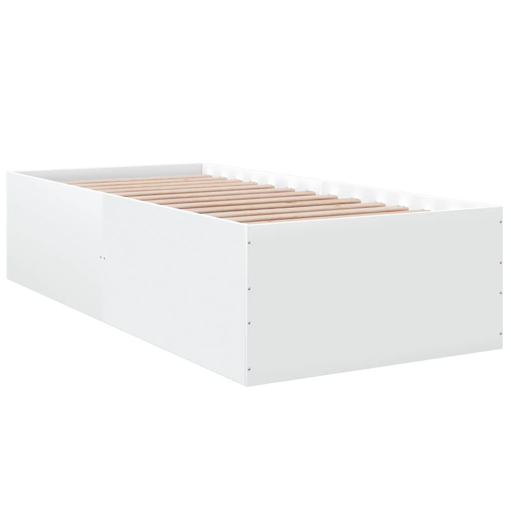 Sengeramme hvit 90x200 cm konstruert tre