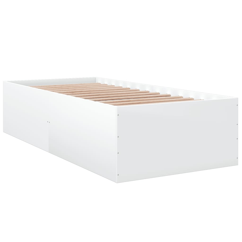 Sengeramme hvit 90x200 cm konstruert tre