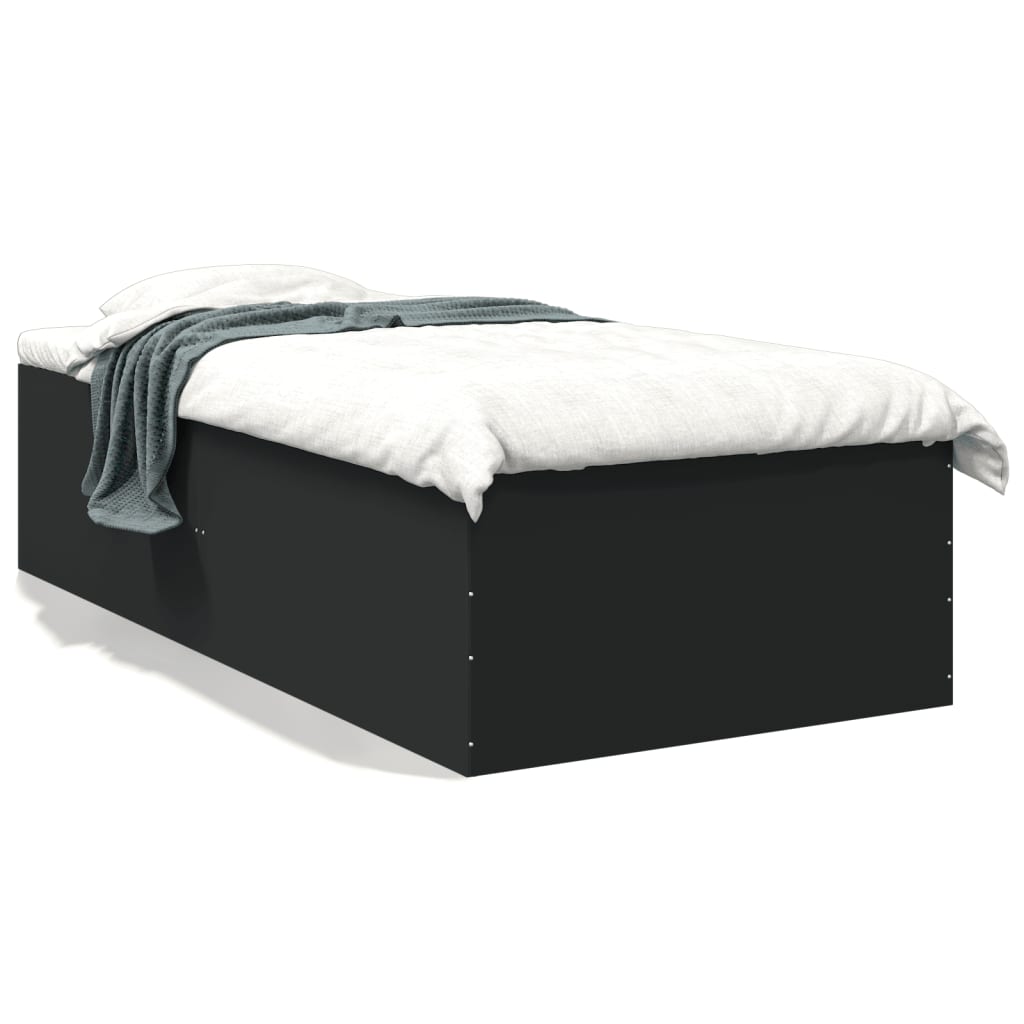 Sengeramme svart 90x200 cm konstruert tre