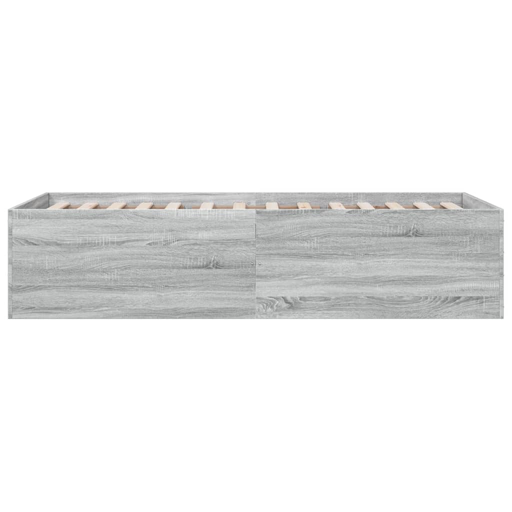 Sengeramme grå sonoma 90x200 cm konstruert tre
