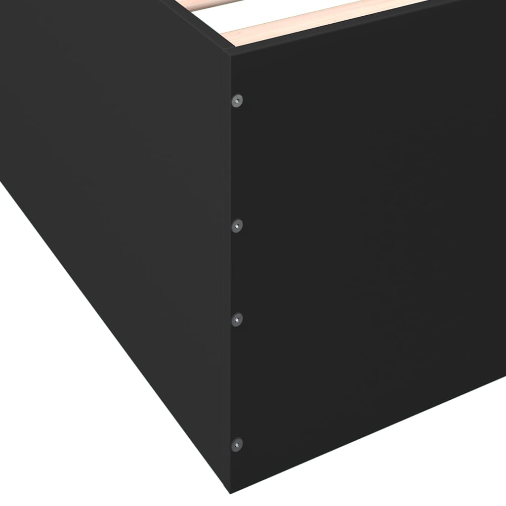Sengeramme svart 90x190 cm konstruert tre