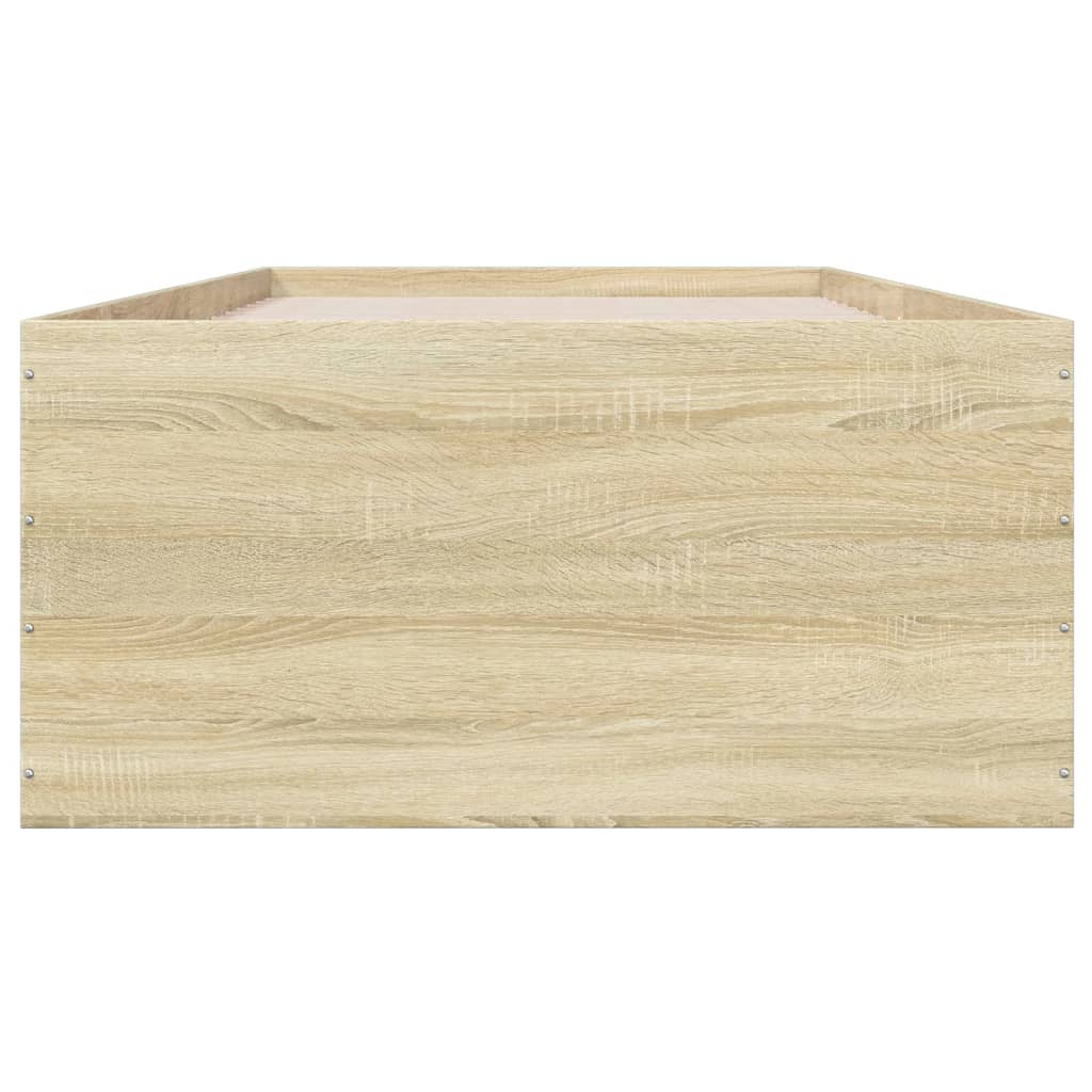 Sengeramme sonoma eik 90x190 cm konstruert tre