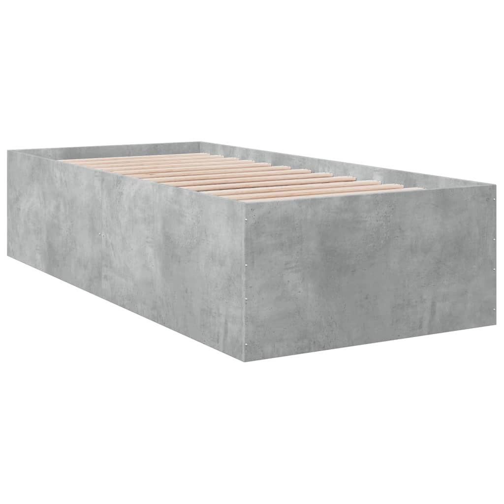 Sengeramme betonggrå 90x190 cm konstruert tre