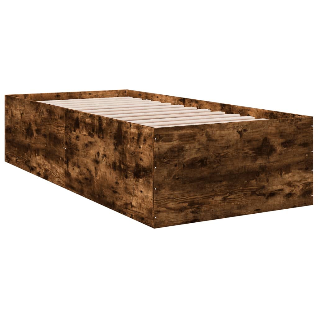 Sengeramme røkt eik 90x190 cm konstruert tre