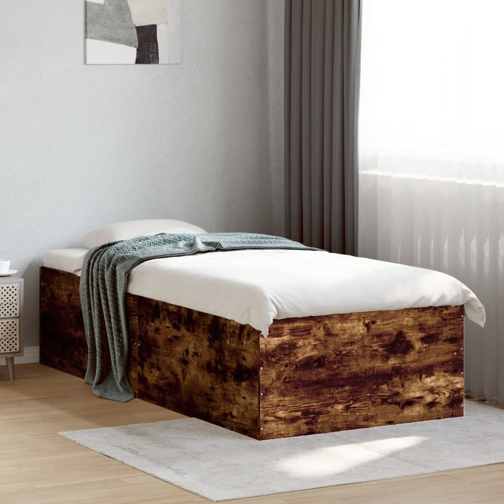 Sengeramme røkt eik 90x190 cm konstruert tre