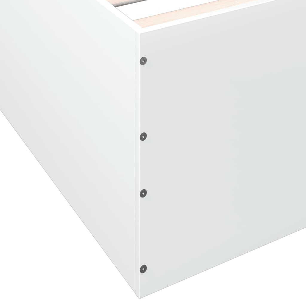 Sengeramme hvit 75x190 cm konstruert tre