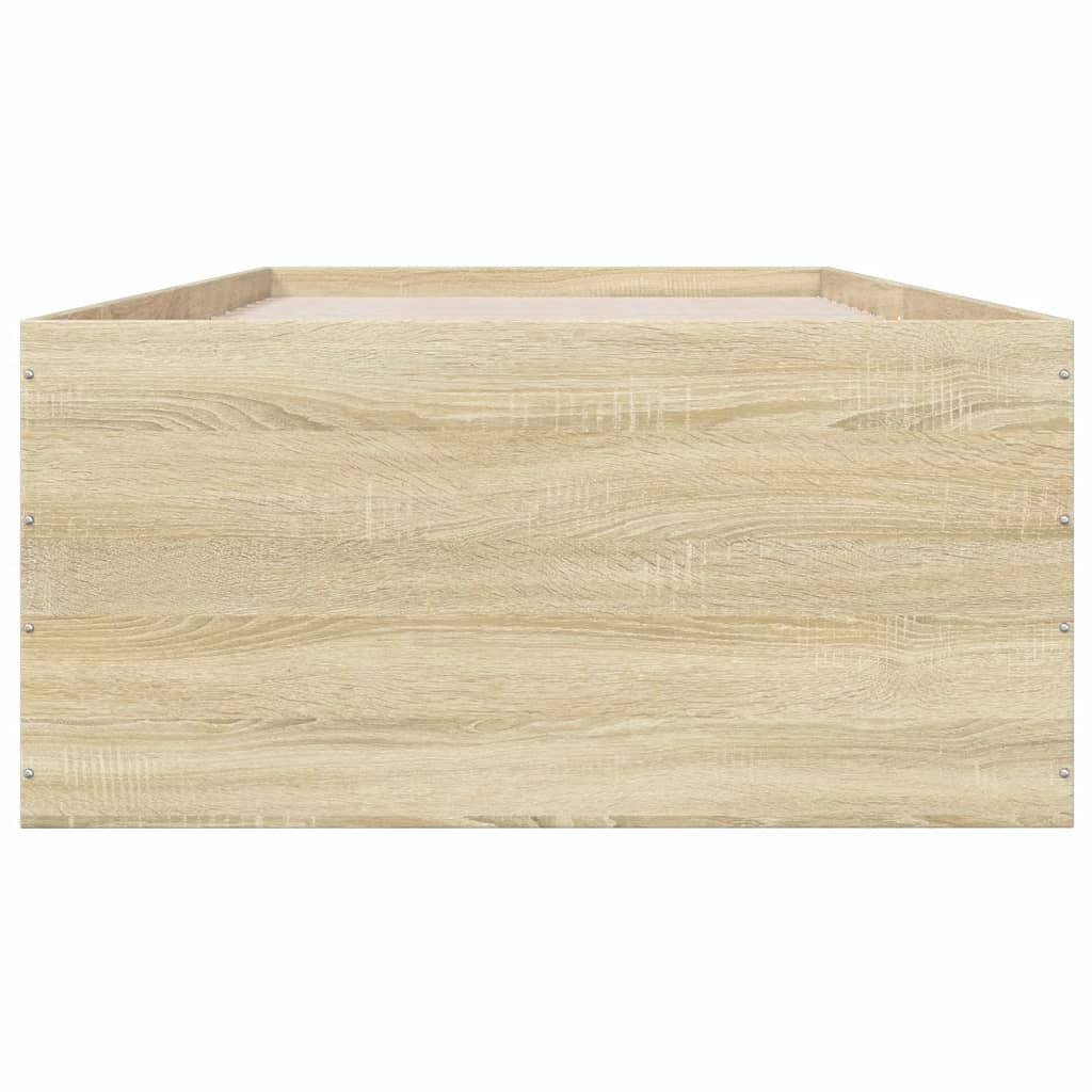 Sengeramme sonoma eik 75x190 cm konstruert tre