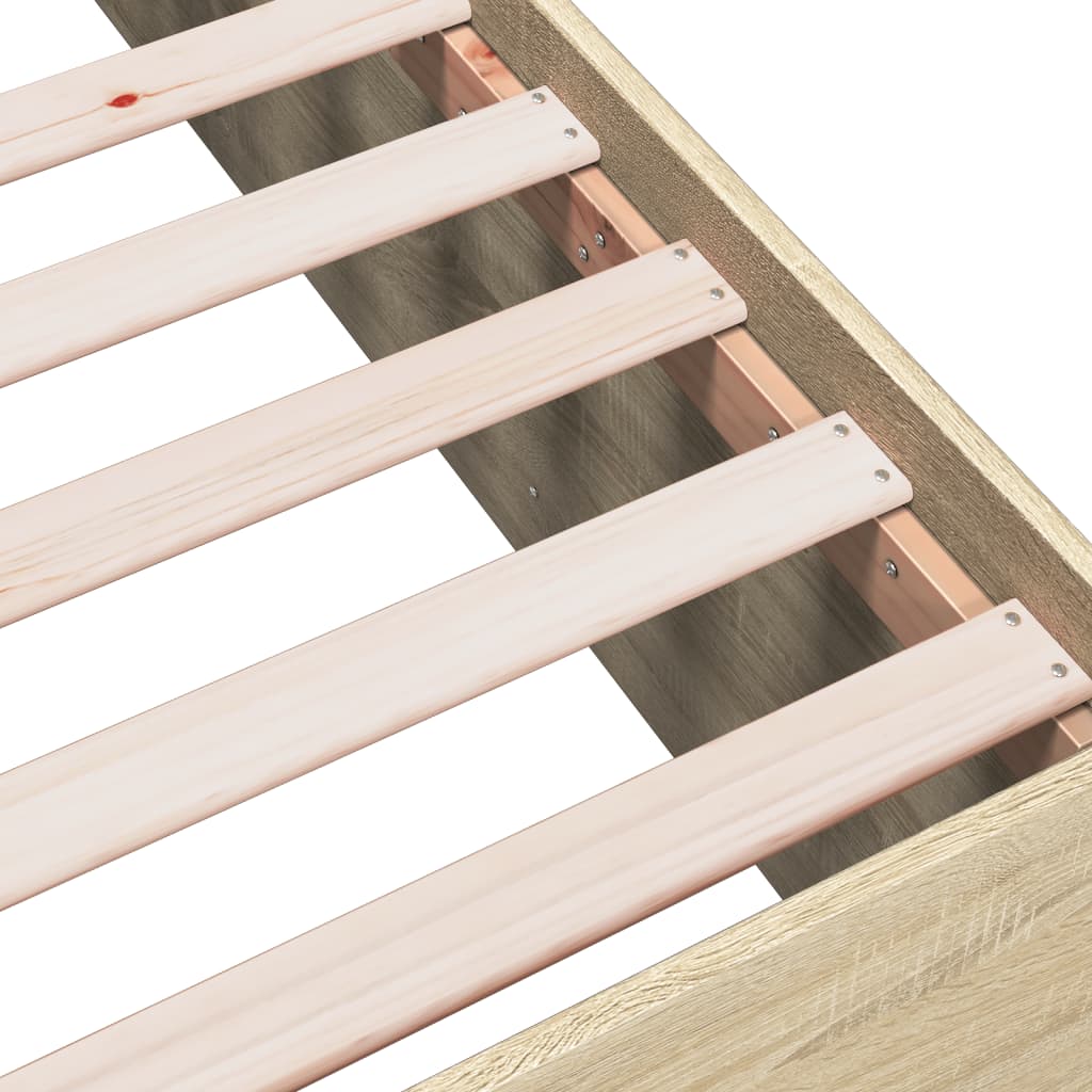Sengeramme sonoma eik 75x190 cm konstruert tre