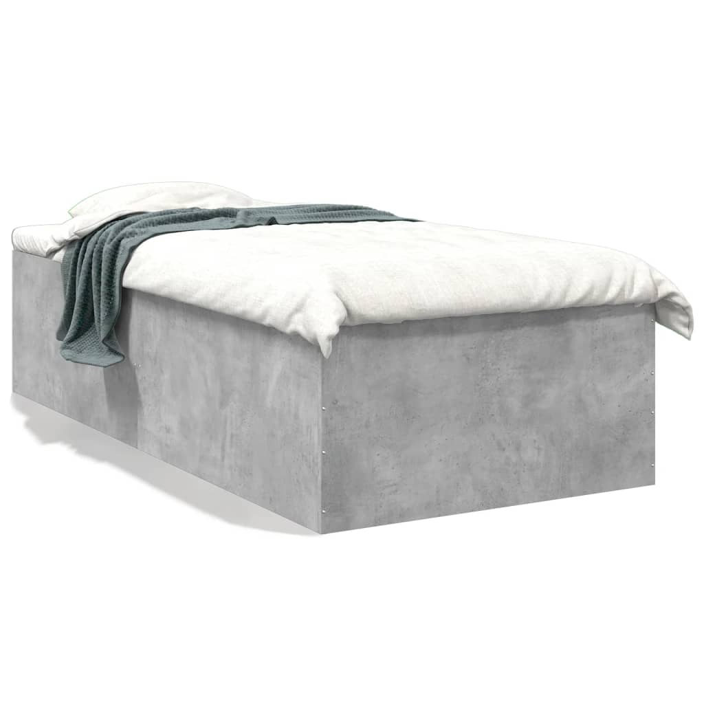 Sengeramme betonggrå 75x190 cm konstruert tre