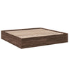Sengeramme brun eik 200x200 cm konstruert tre