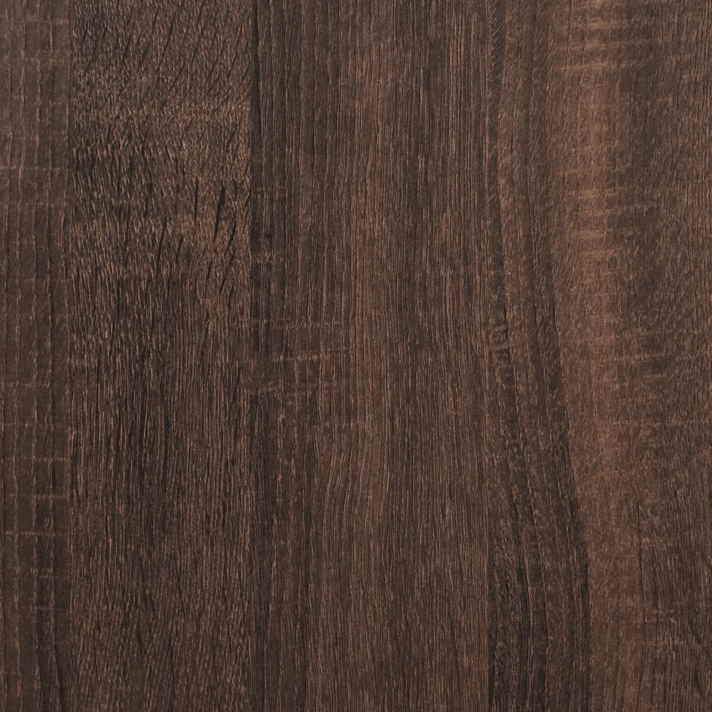 Sengeramme brun eik 200x200 cm konstruert tre