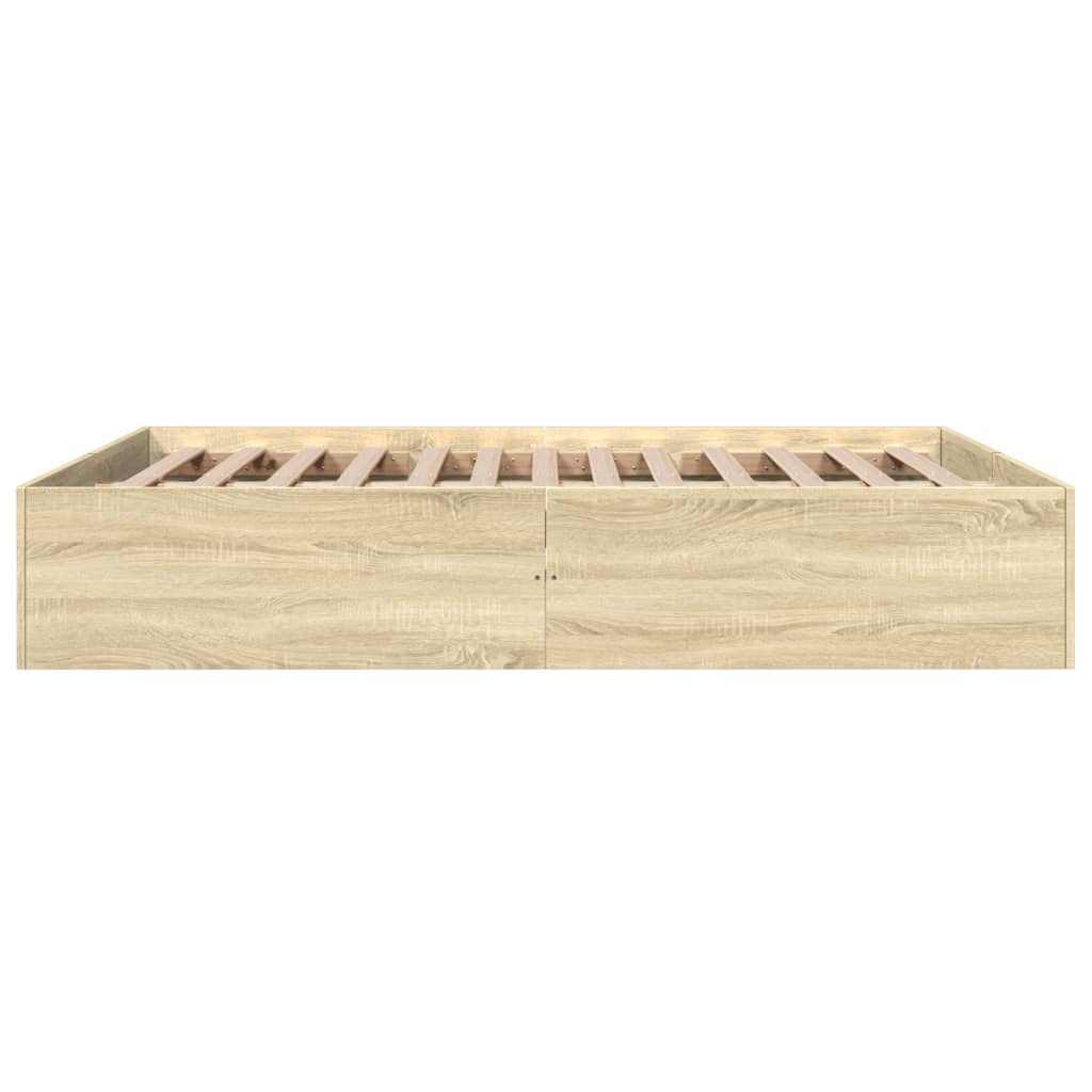 Sengeramme sonoma eik 150x200 cm konstruert tre