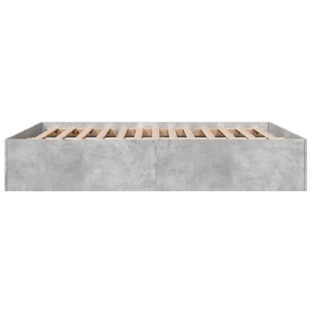 Sengeramme betonggrå 150x200 cm konstruert tre