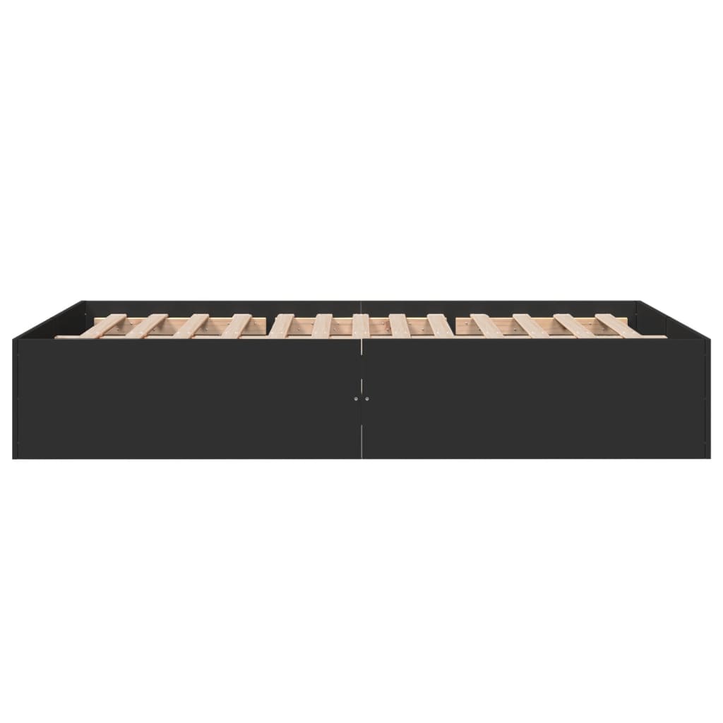 Sengeramme svart 120x200 cm konstruert tre