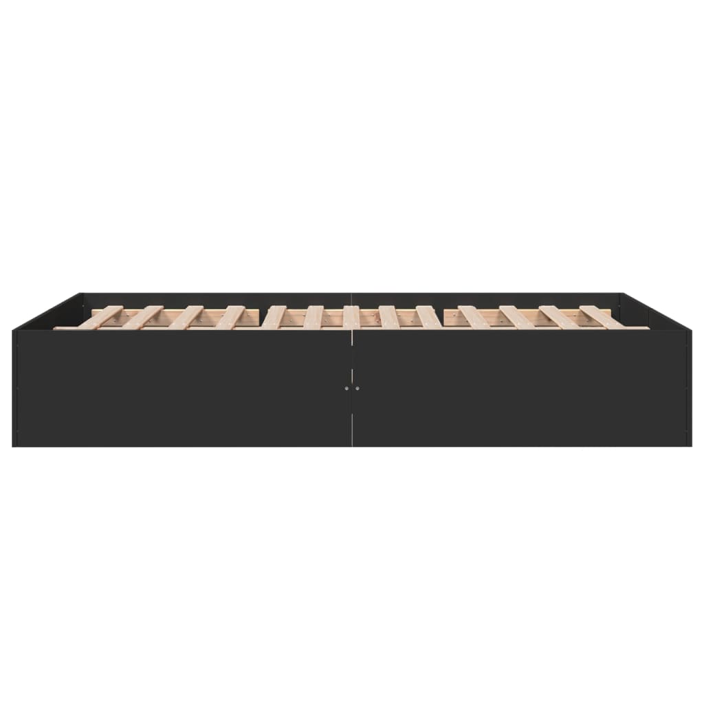 Sengeramme svart 140x190 cm konstruert tre