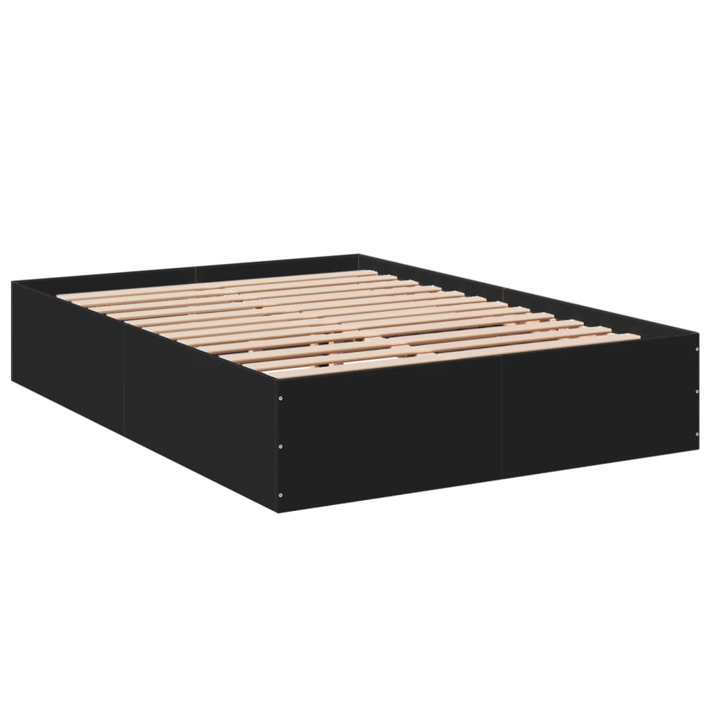 Sengeramme svart 120x190 cm konstruert tre