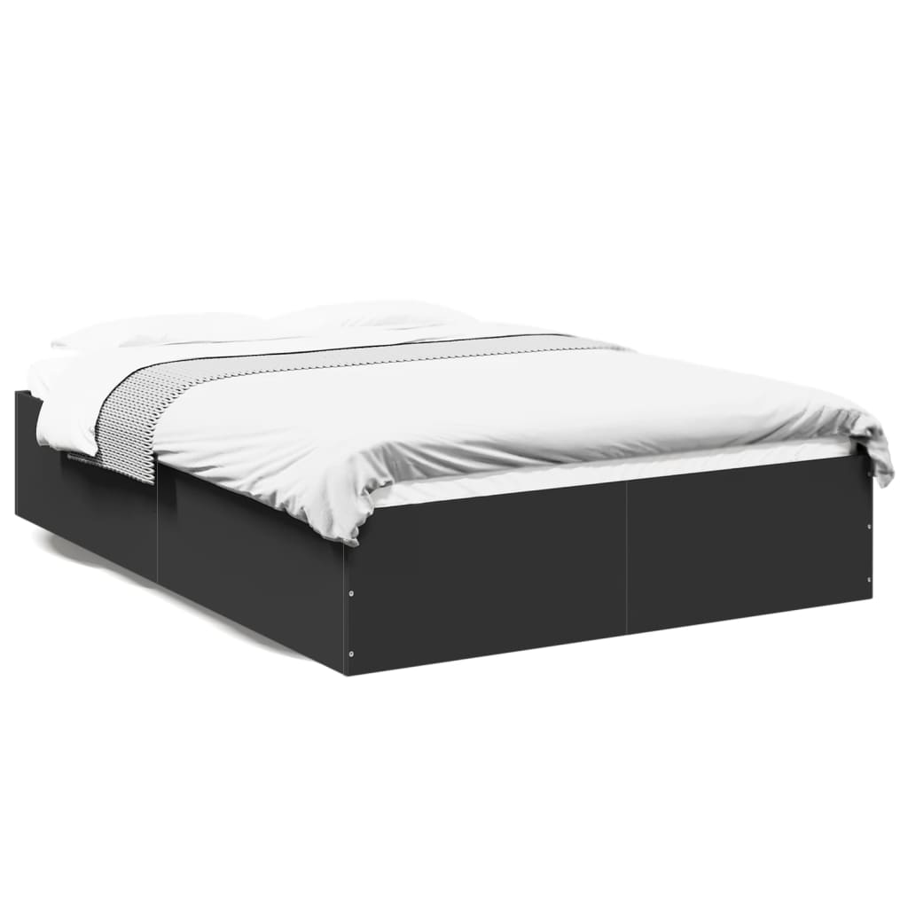 Sengeramme svart 120x190 cm konstruert tre