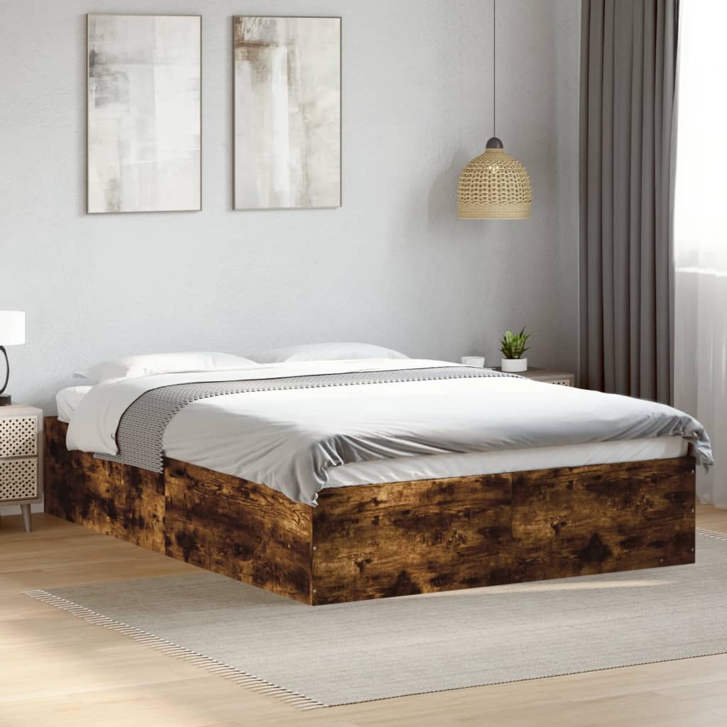 Sengeramme røkt eik 120x190 cm konstruert tre