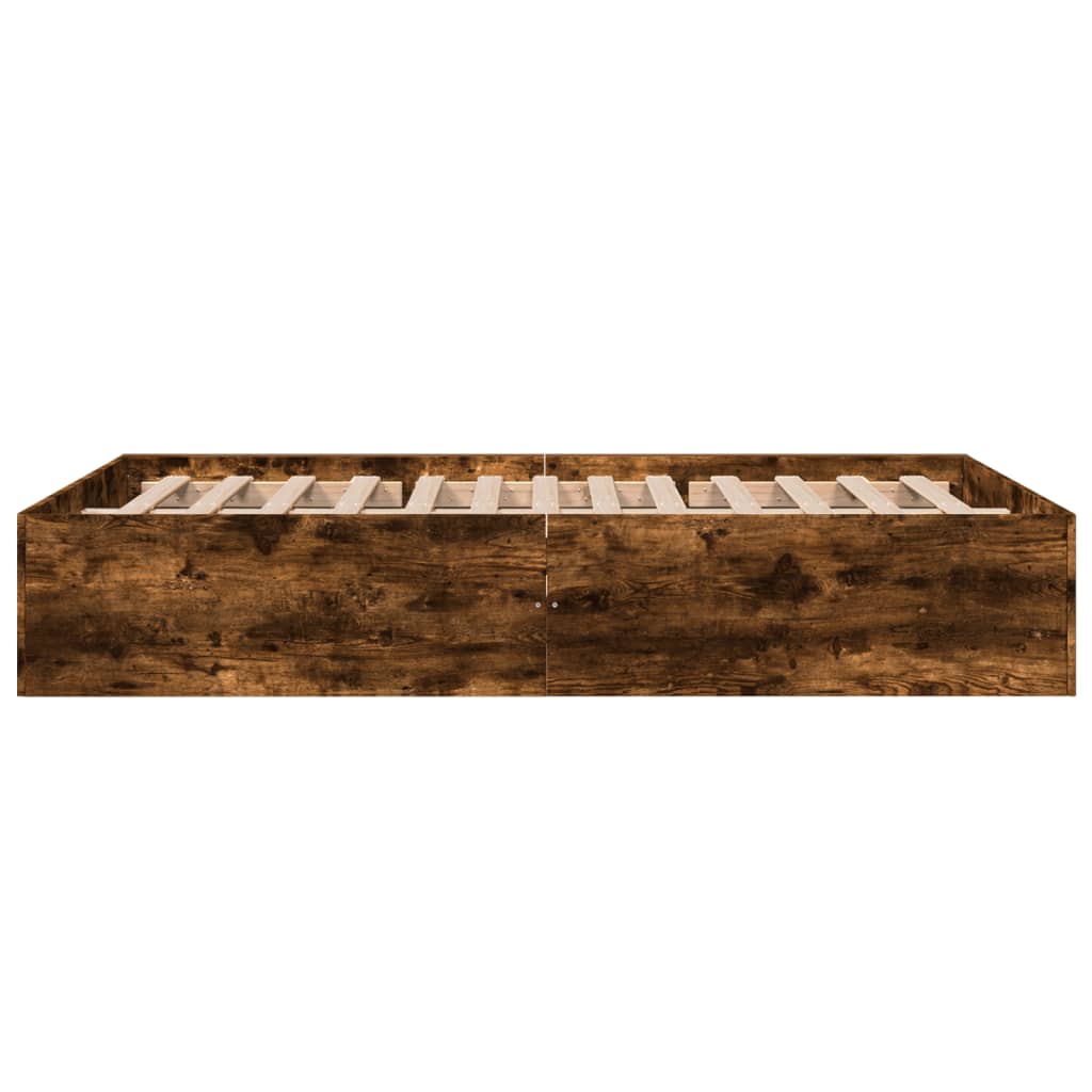 Sengeramme røkt eik 120x190 cm konstruert tre