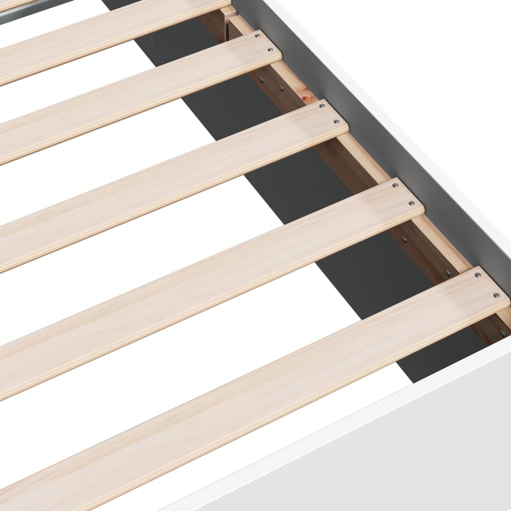 Sengeramme hvit 100x200 cm konstruert tre