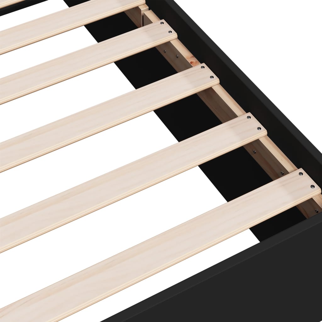 Sengeramme svart 100x200 cm konstruert tre