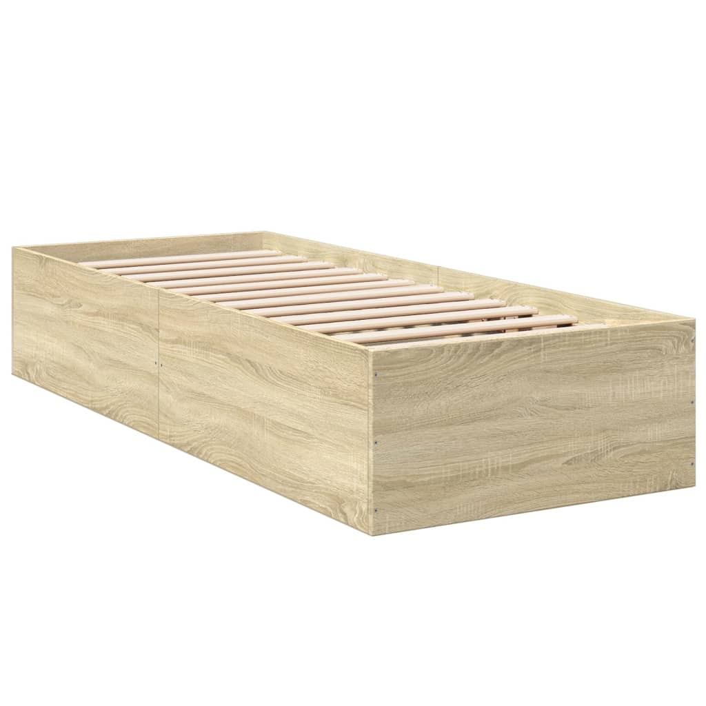 Sengeramme sonoma eik 100x200 cm konstruert tre