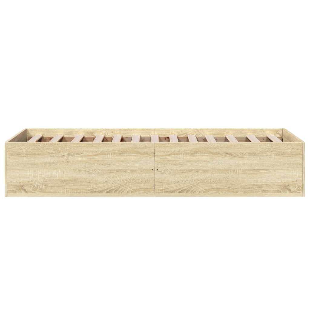 Sengeramme sonoma eik 100x200 cm konstruert tre