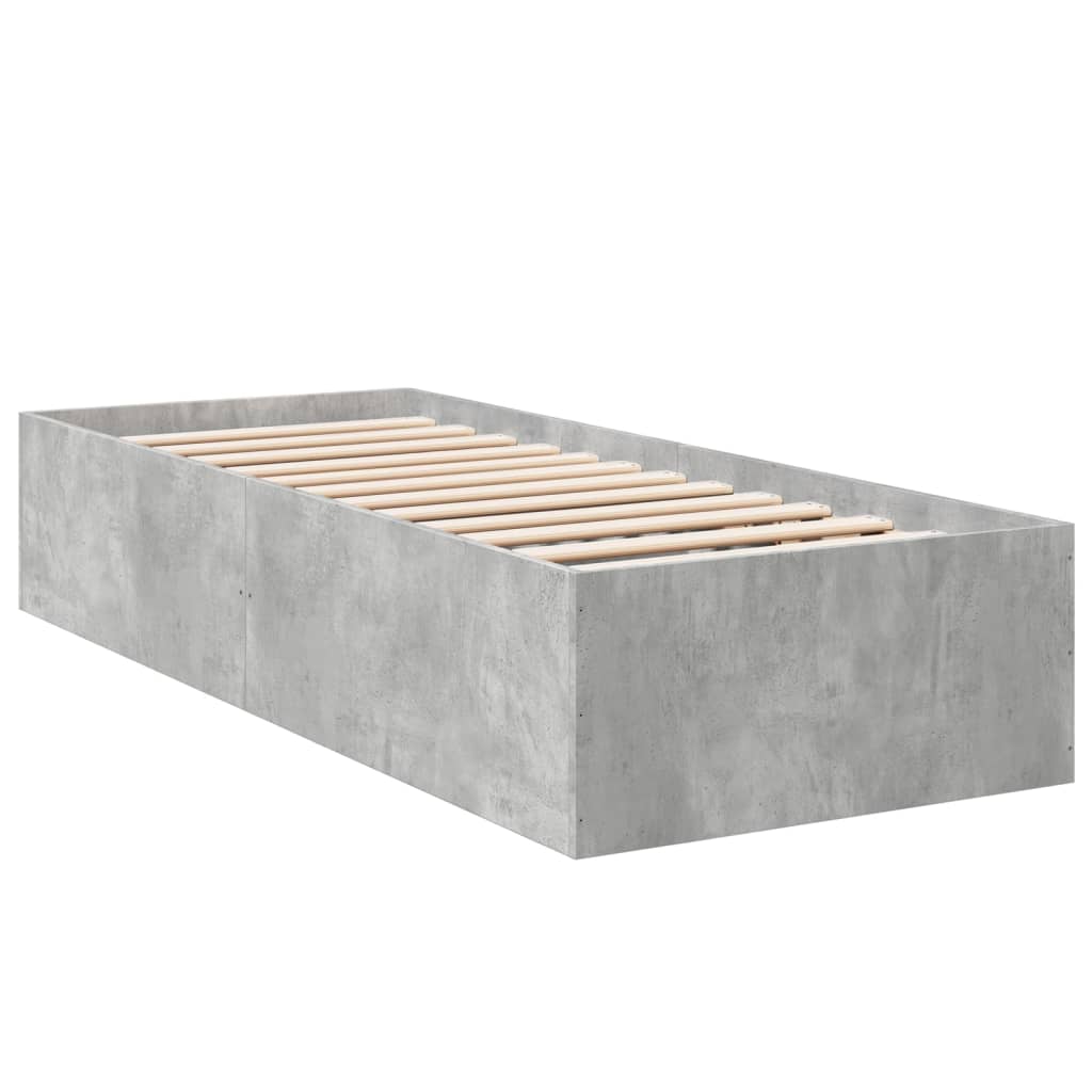 Sengeramme betonggrå 100x200 cm konstruert tre