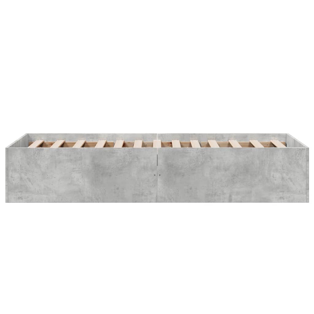 Sengeramme betonggrå 100x200 cm konstruert tre